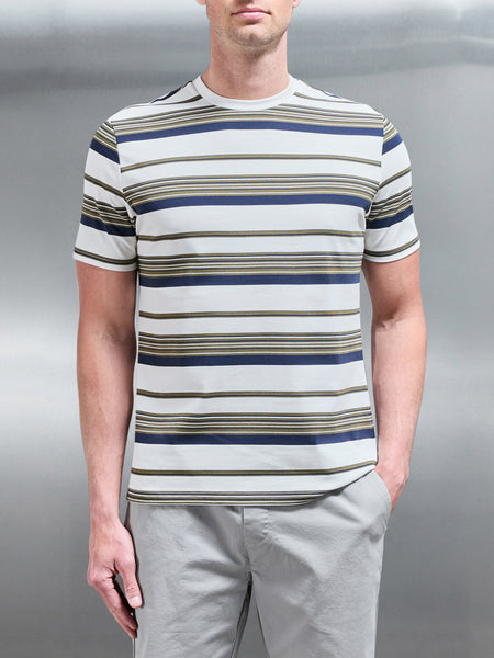 Nova Stripe T-Shirt in Navy