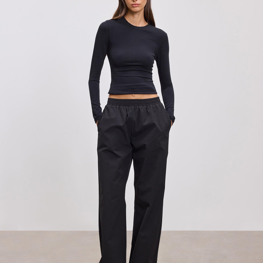 Womens Nylon Trouser in Black