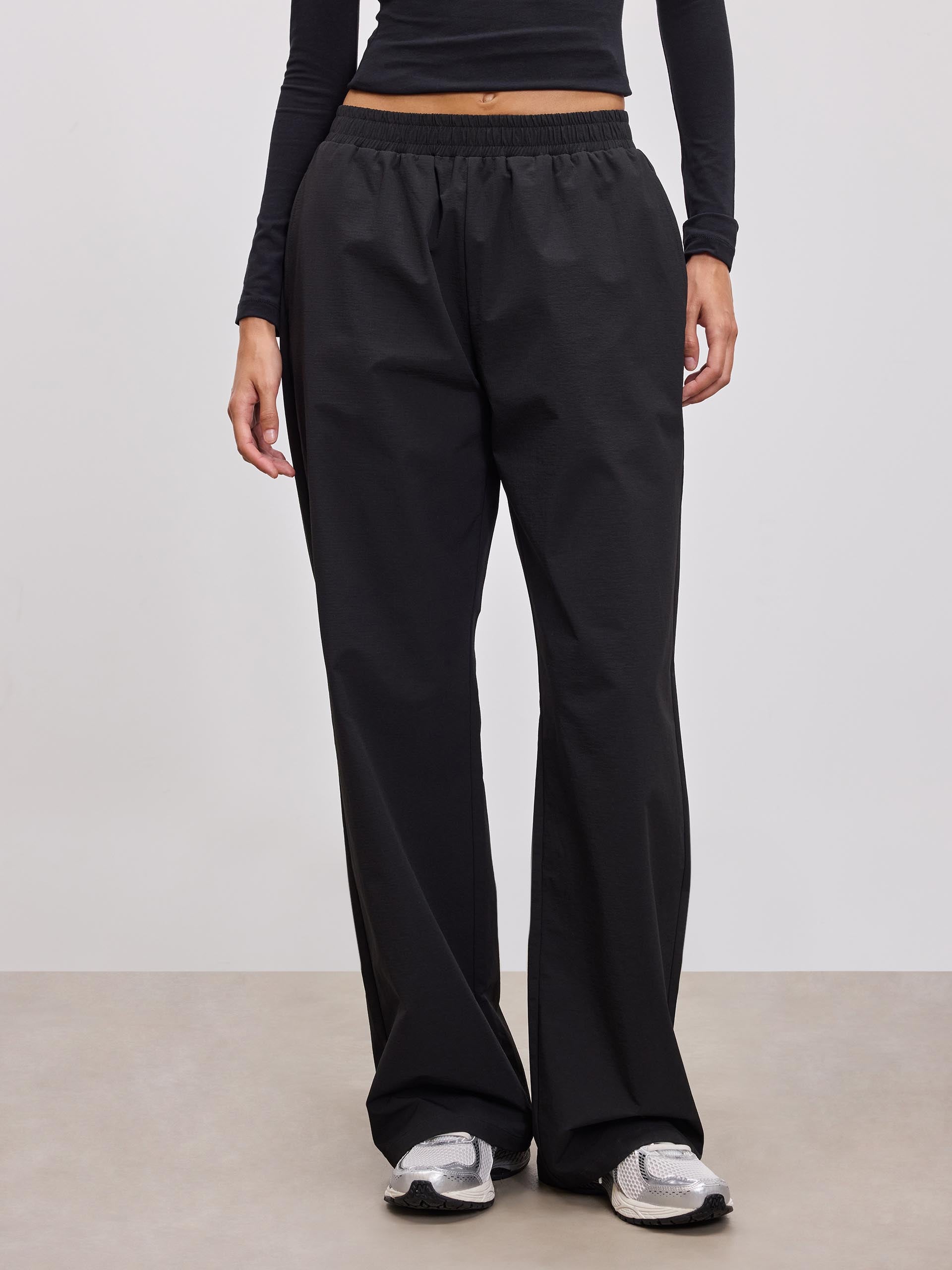 Womens Nylon Trouser in Black