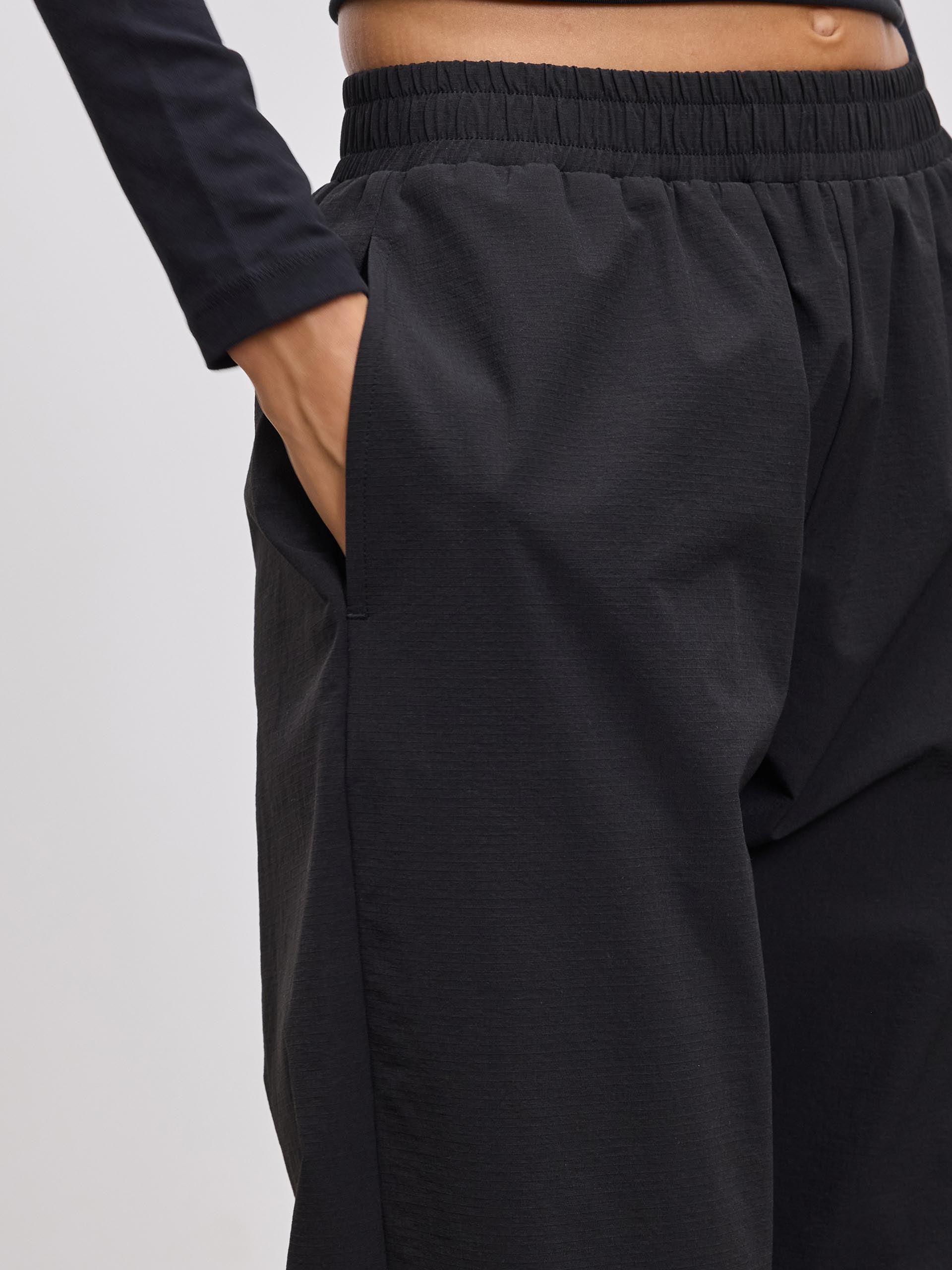 Womens Nylon Trouser in Black