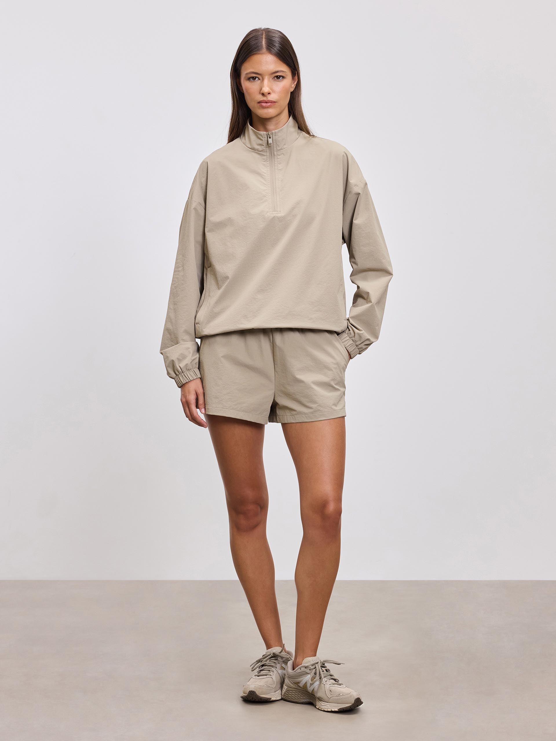 Womens Nylon Short in Stone