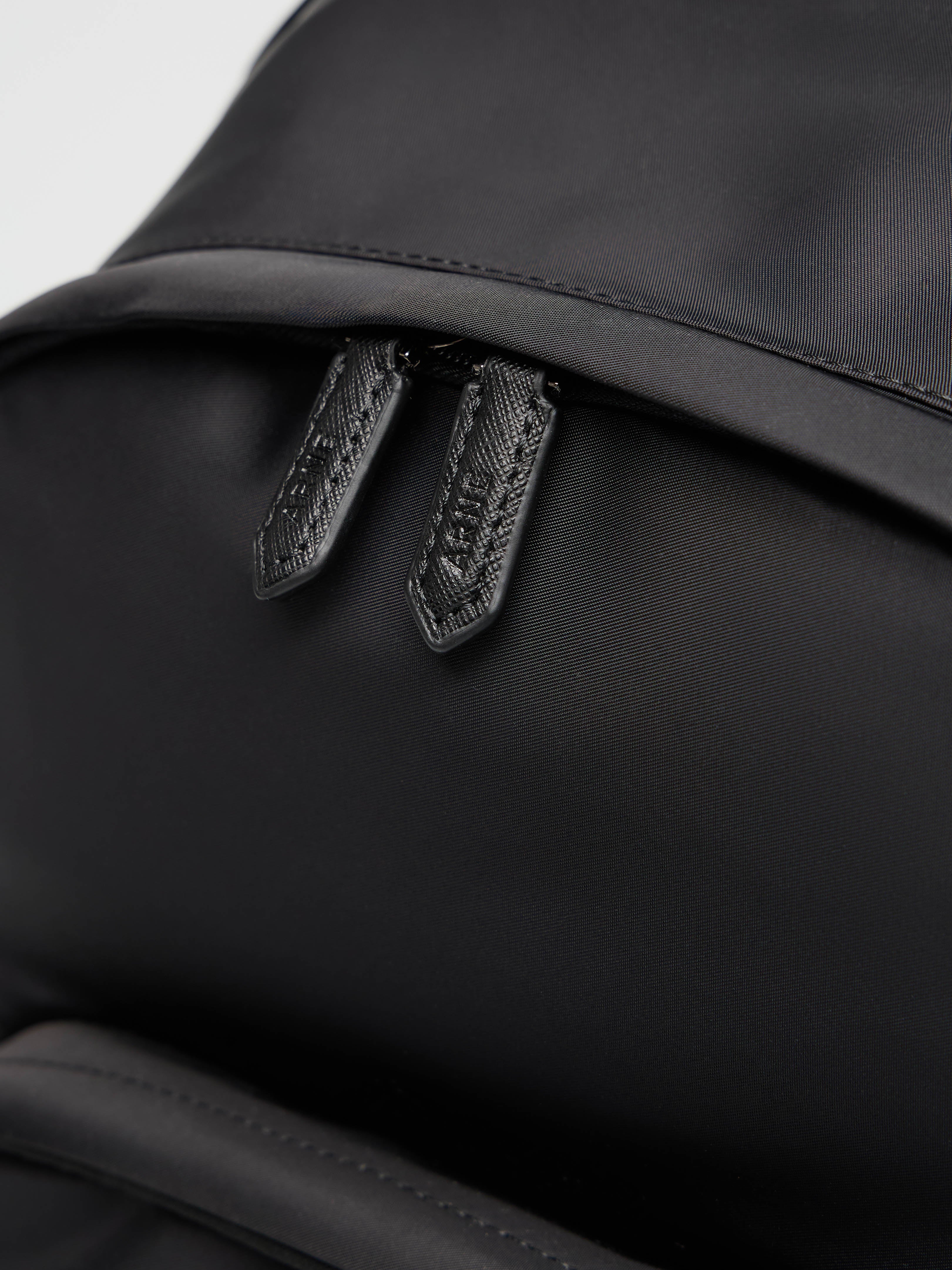 Nylon Compartment Backpack in Black