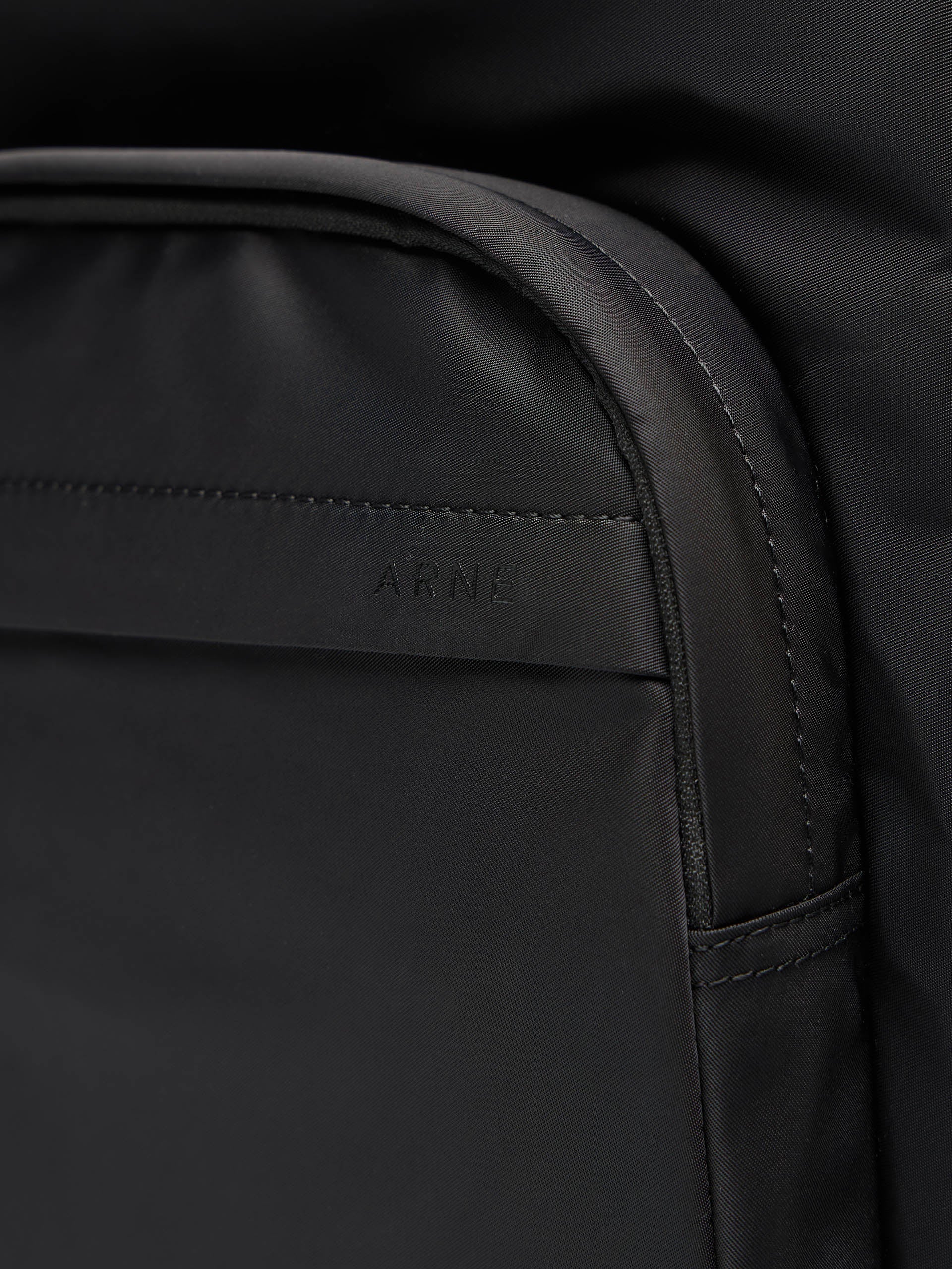 Nylon Compartment Backpack in Black