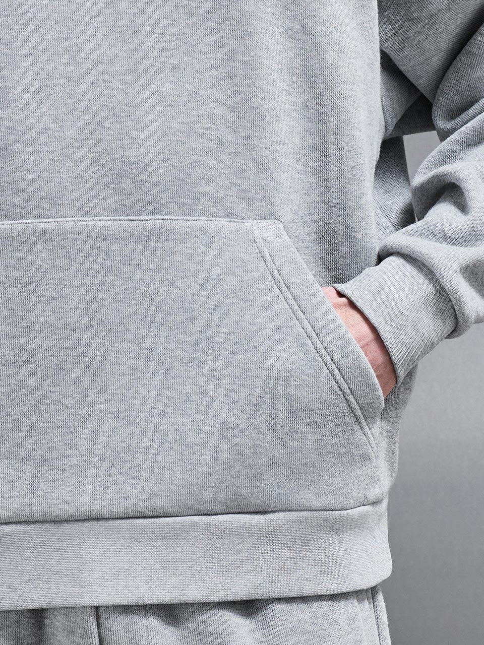 Oversized Hoodie in Marl Grey