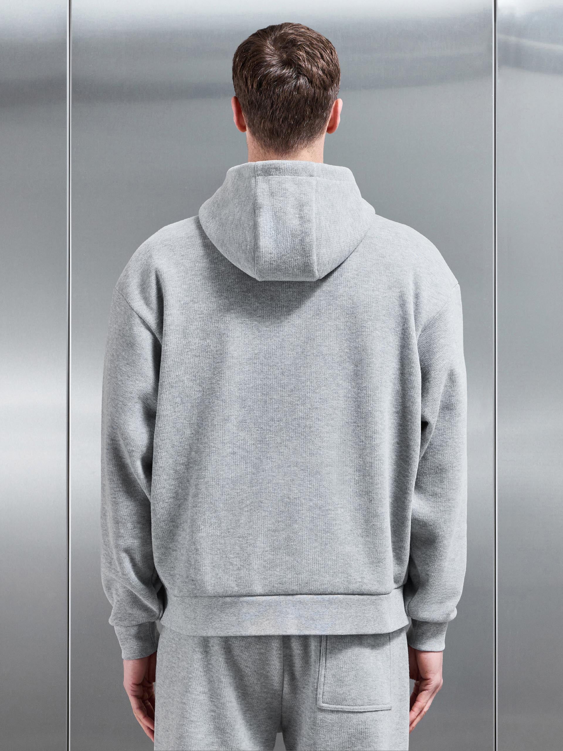 Oversized Hoodie in Marl Grey