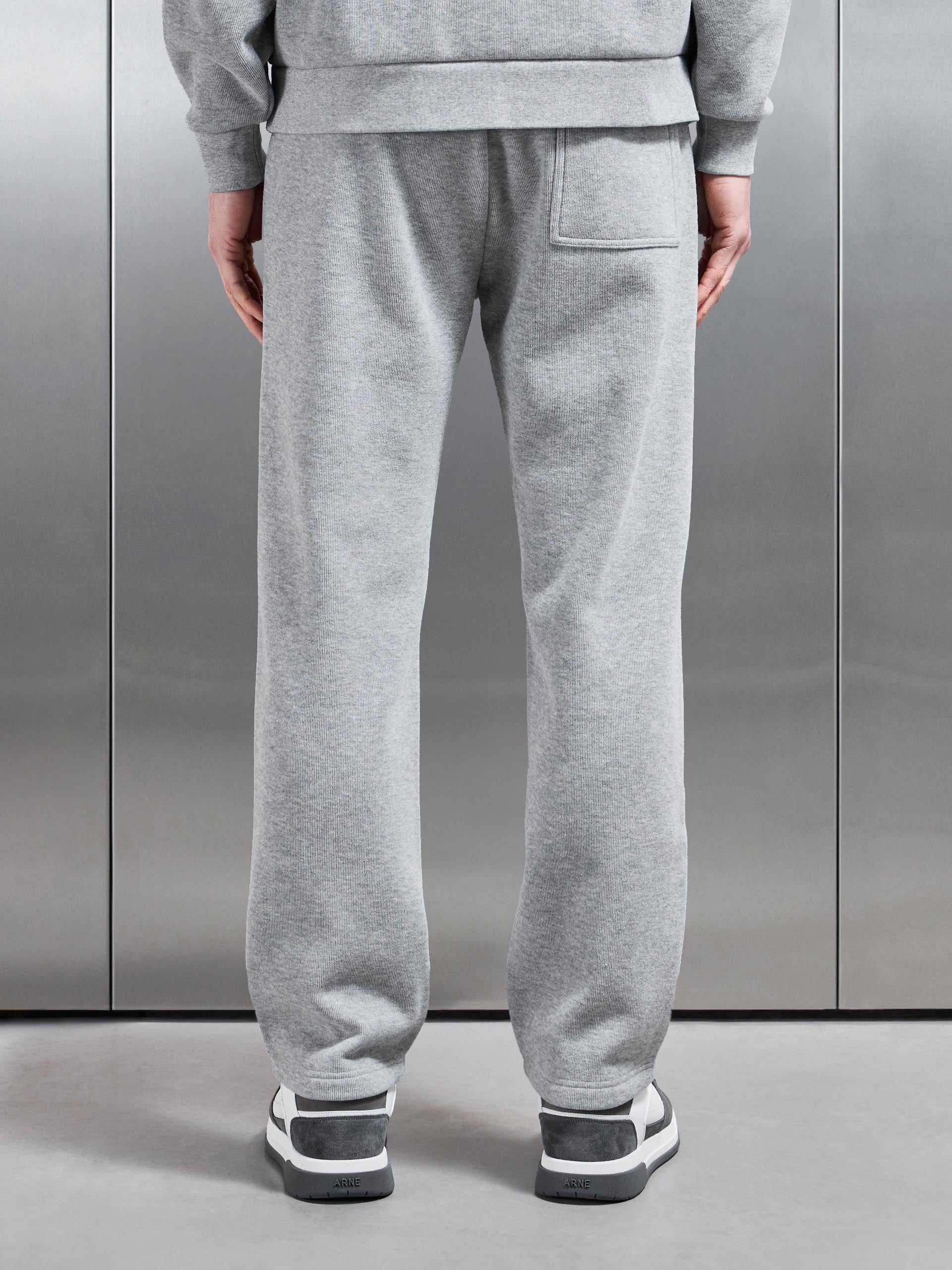 Oversized Open Hem Jogger in Marl Grey