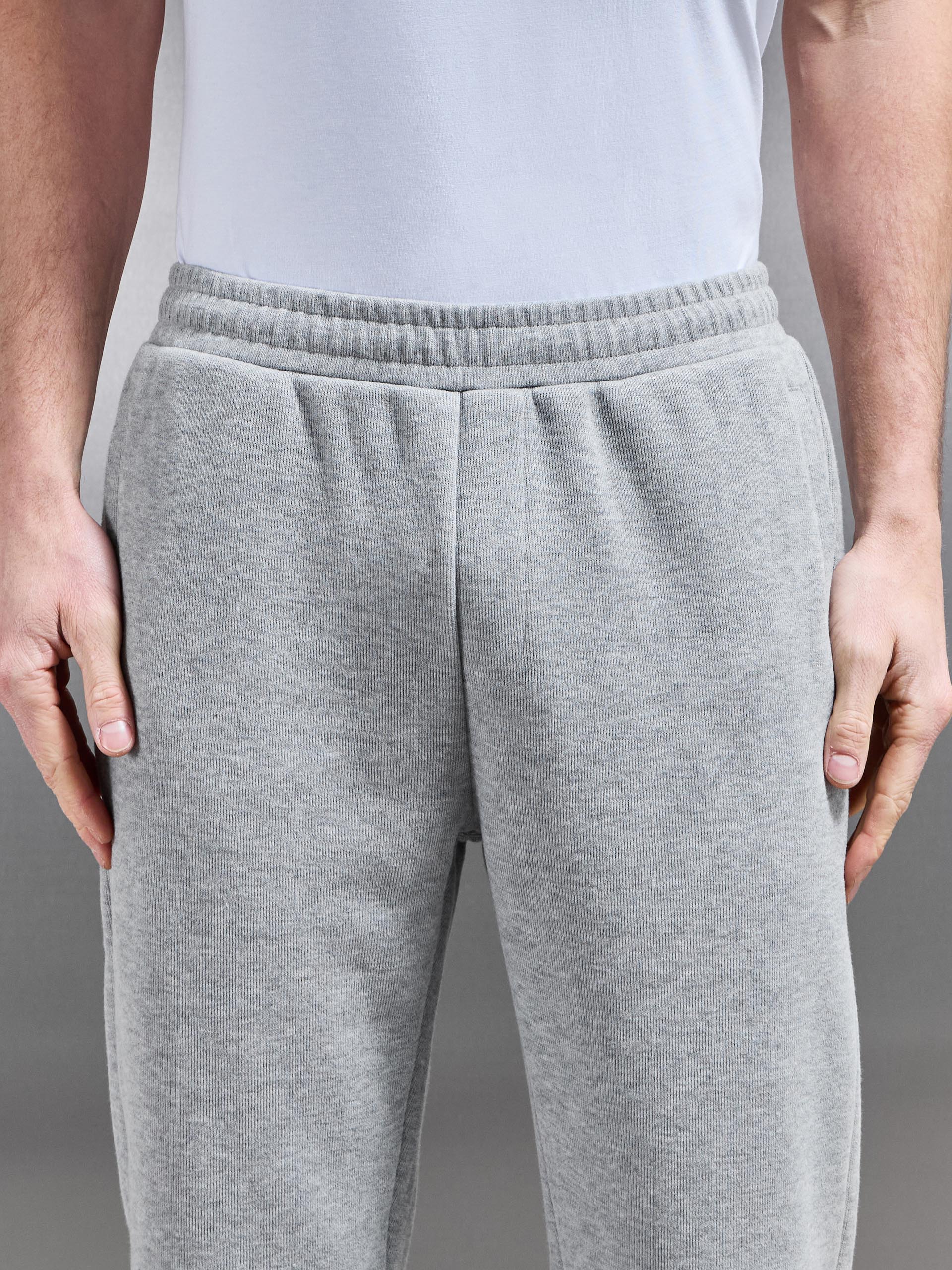 Oversized Open Hem Jogger in Marl Grey