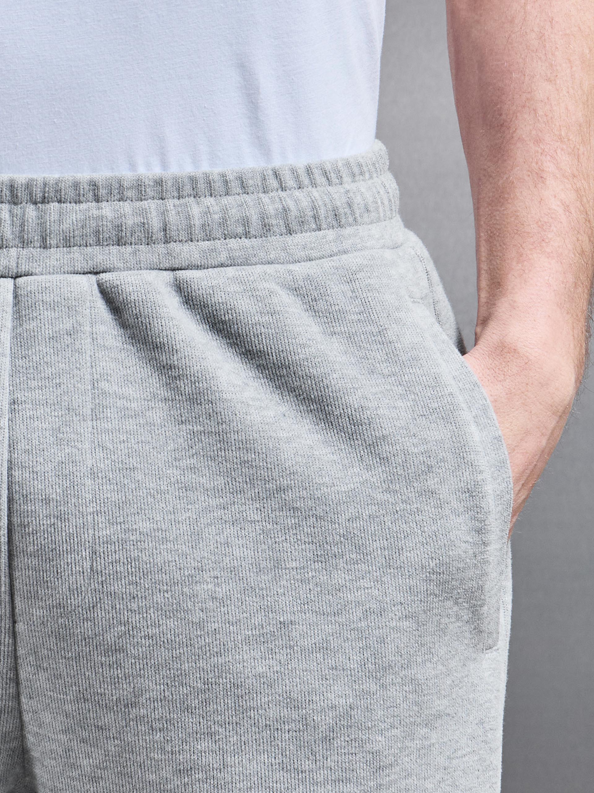 Oversized Open Hem Jogger in Marl Grey
