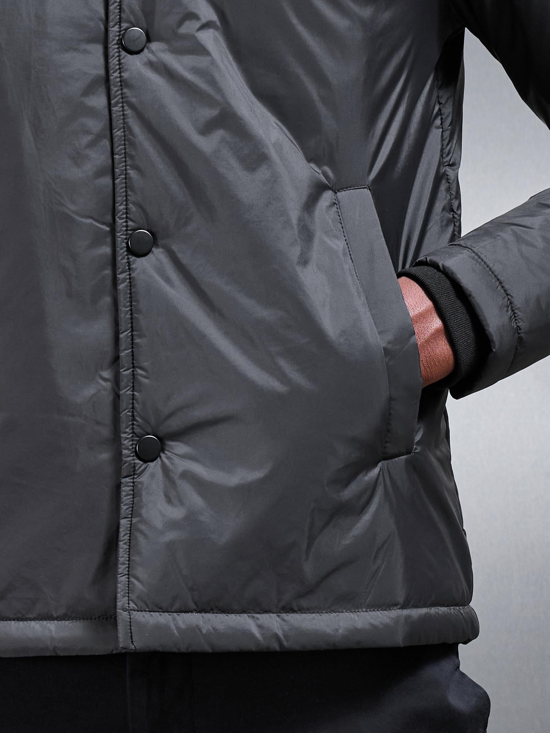 Padded Coach Jacket in Black