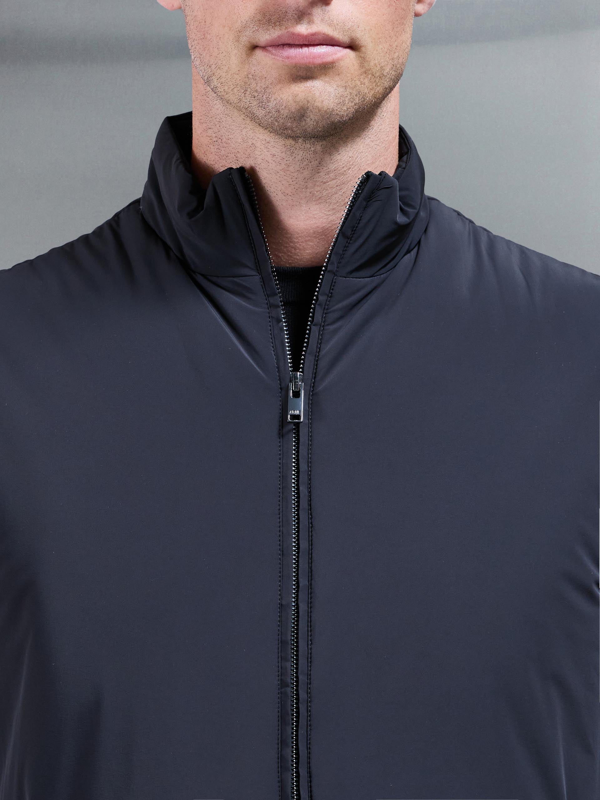 Padded Shell Gilet in Black