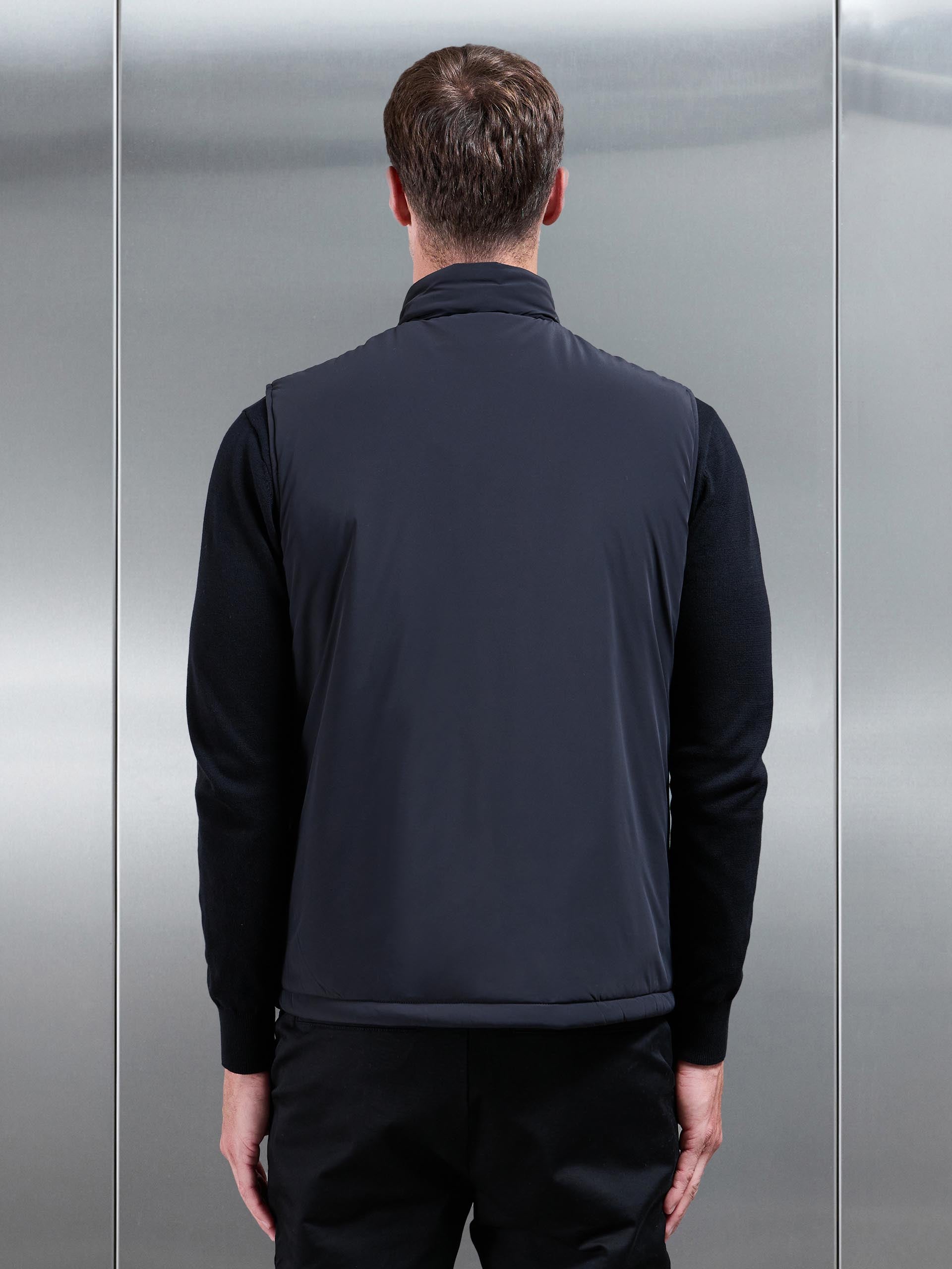 Padded Shell Gilet in Black
