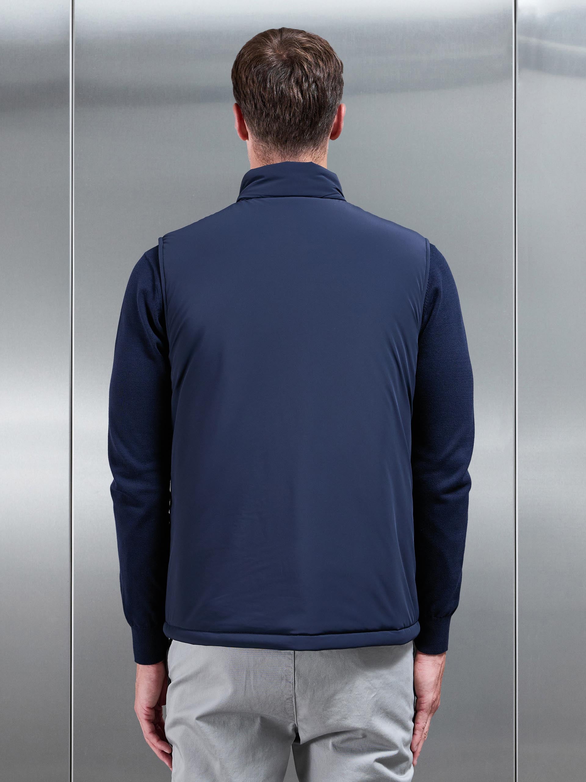 Padded Shell Gilet in Navy