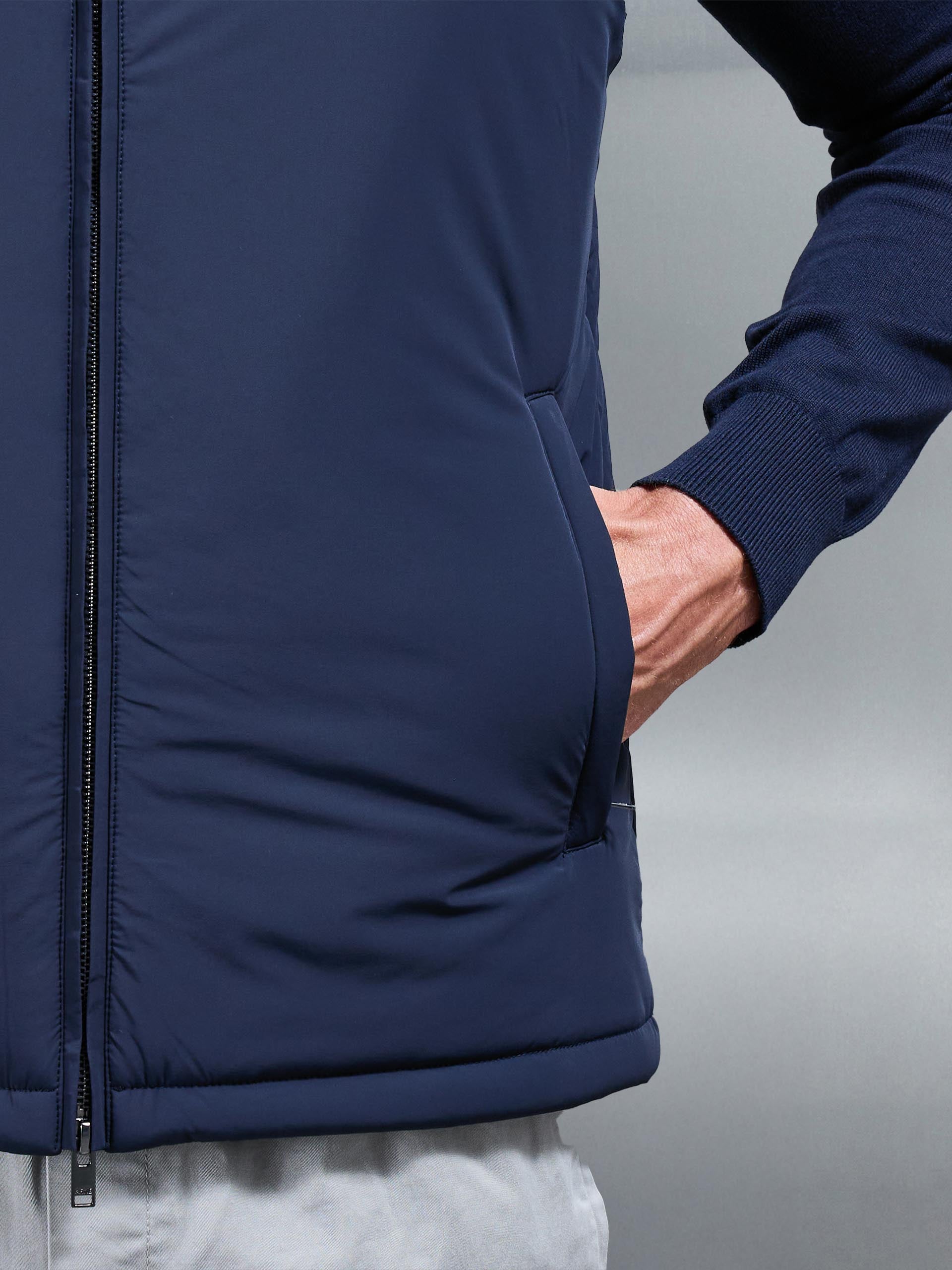 Padded Shell Gilet in Navy