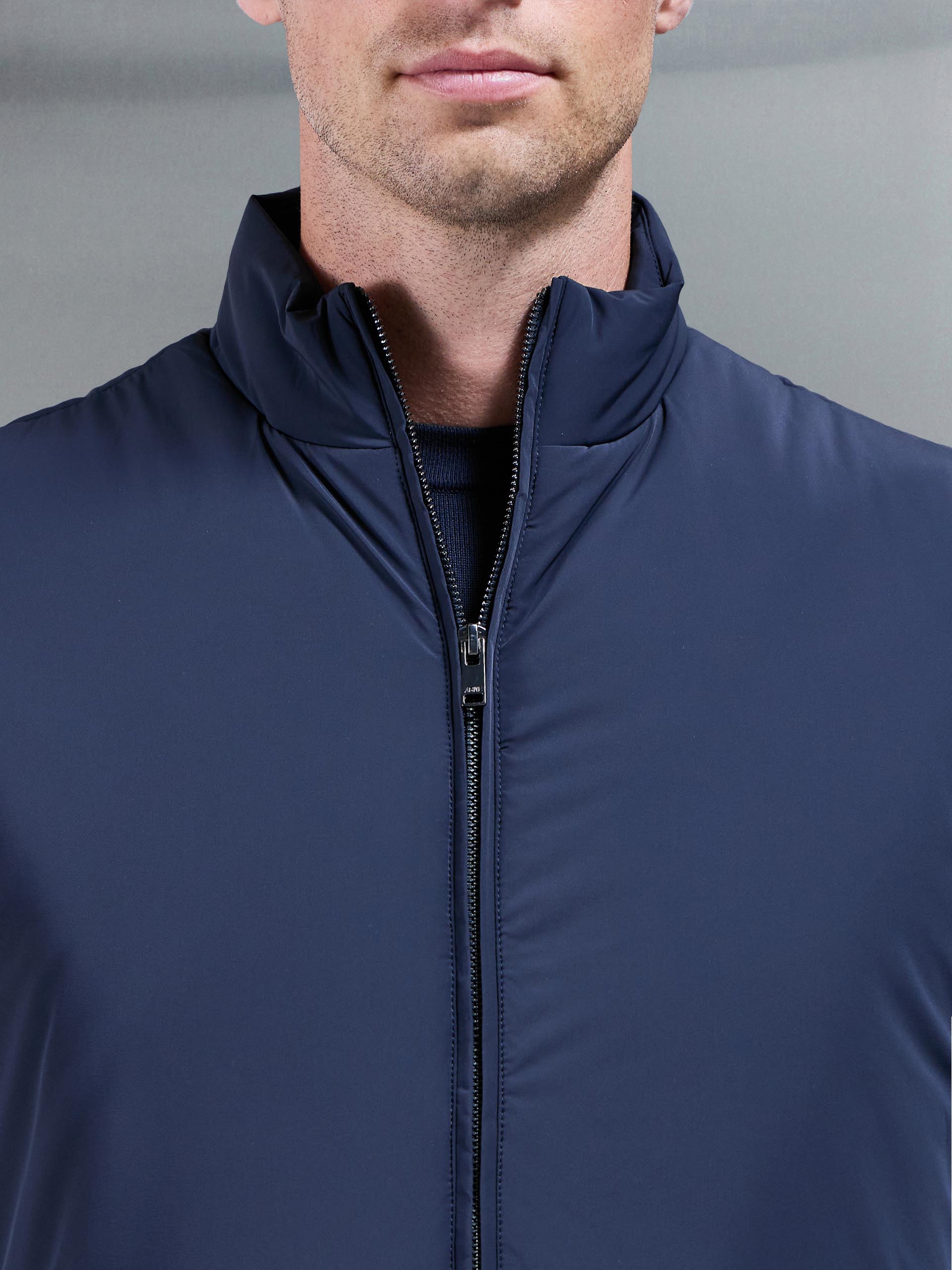 Padded Shell Gilet in Navy