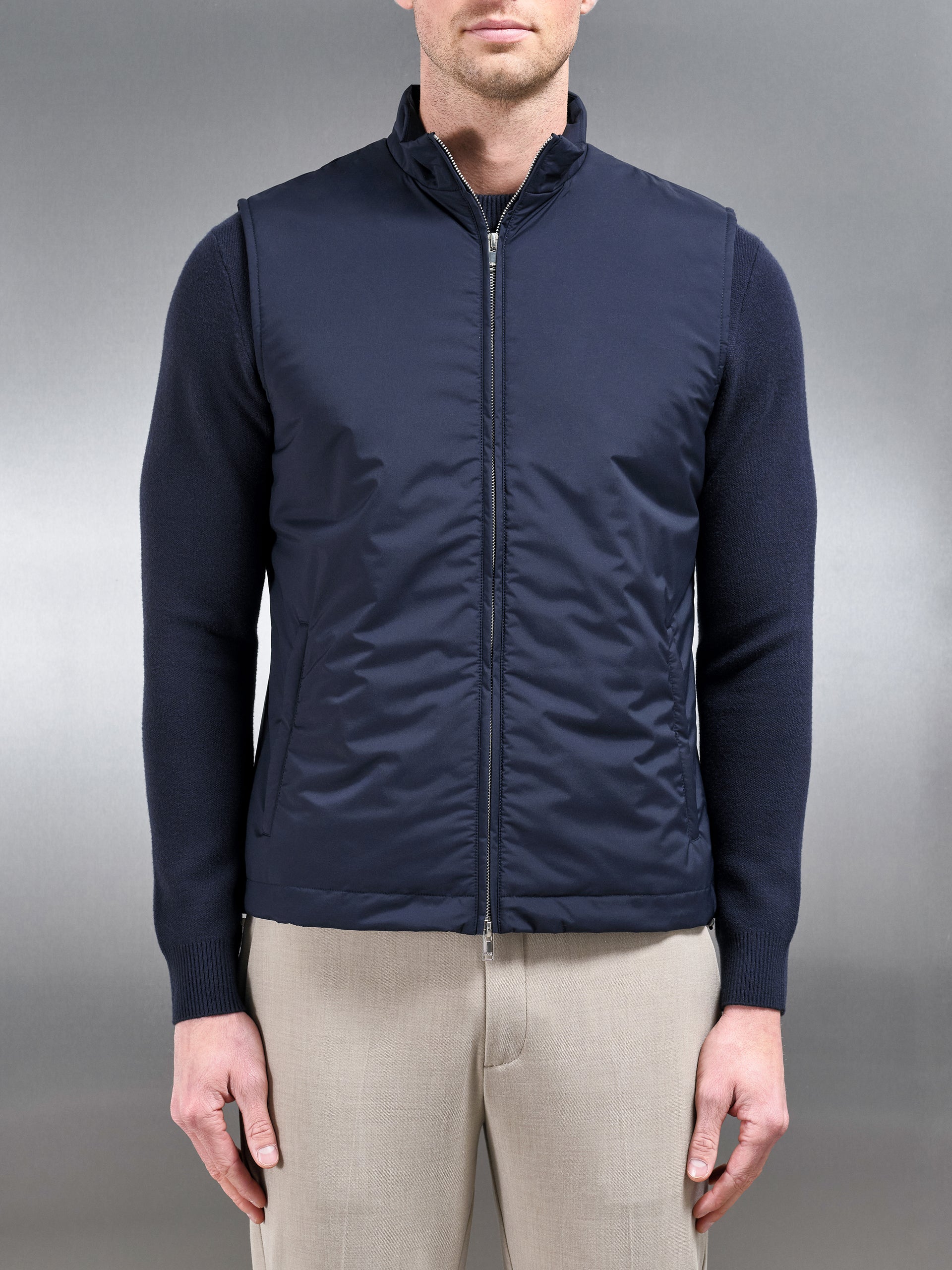 Padded Shell Gilet in Navy