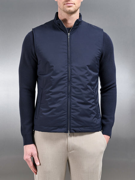 Padded Shell Gilet in Navy