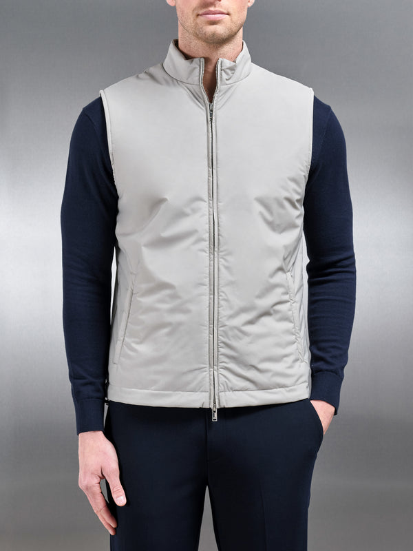 Padded Shell Gilet in Stone