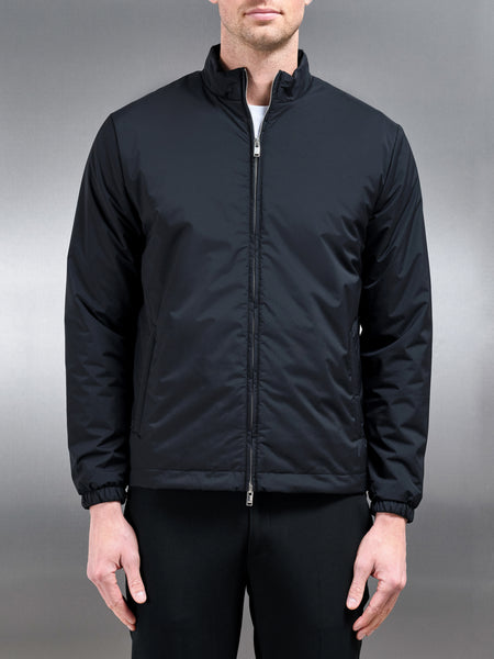 Padded Shell Zip Through Jacket in Black