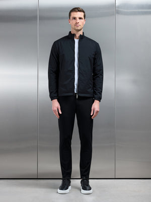 Padded Shell Zip Through Jacket in Black