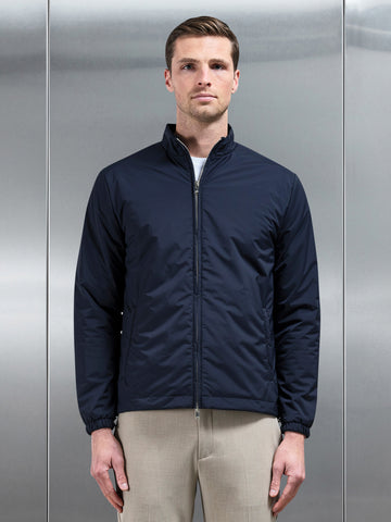 Padded Shell Zip Through Jacket in Navy