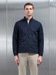 Padded Shell Zip Through Jacket in Navy