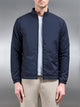 Padded Shell Zip Through Jacket in Navy