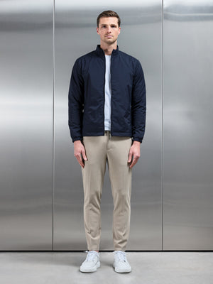 Padded Shell Zip Through Jacket in Navy