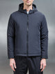 Padded Technical Shell Windbreaker in Black