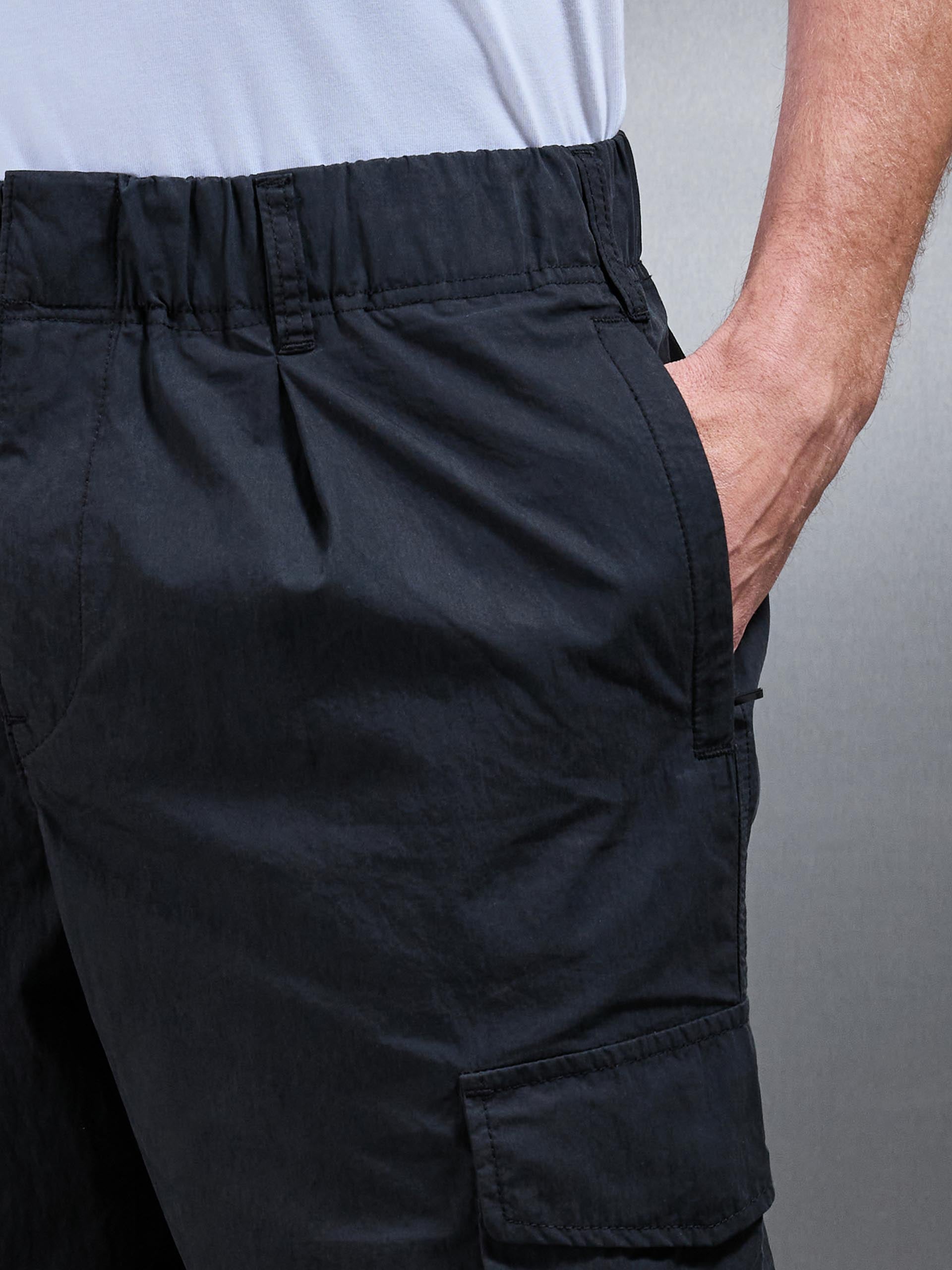 Parachute Cargo Pant in Black