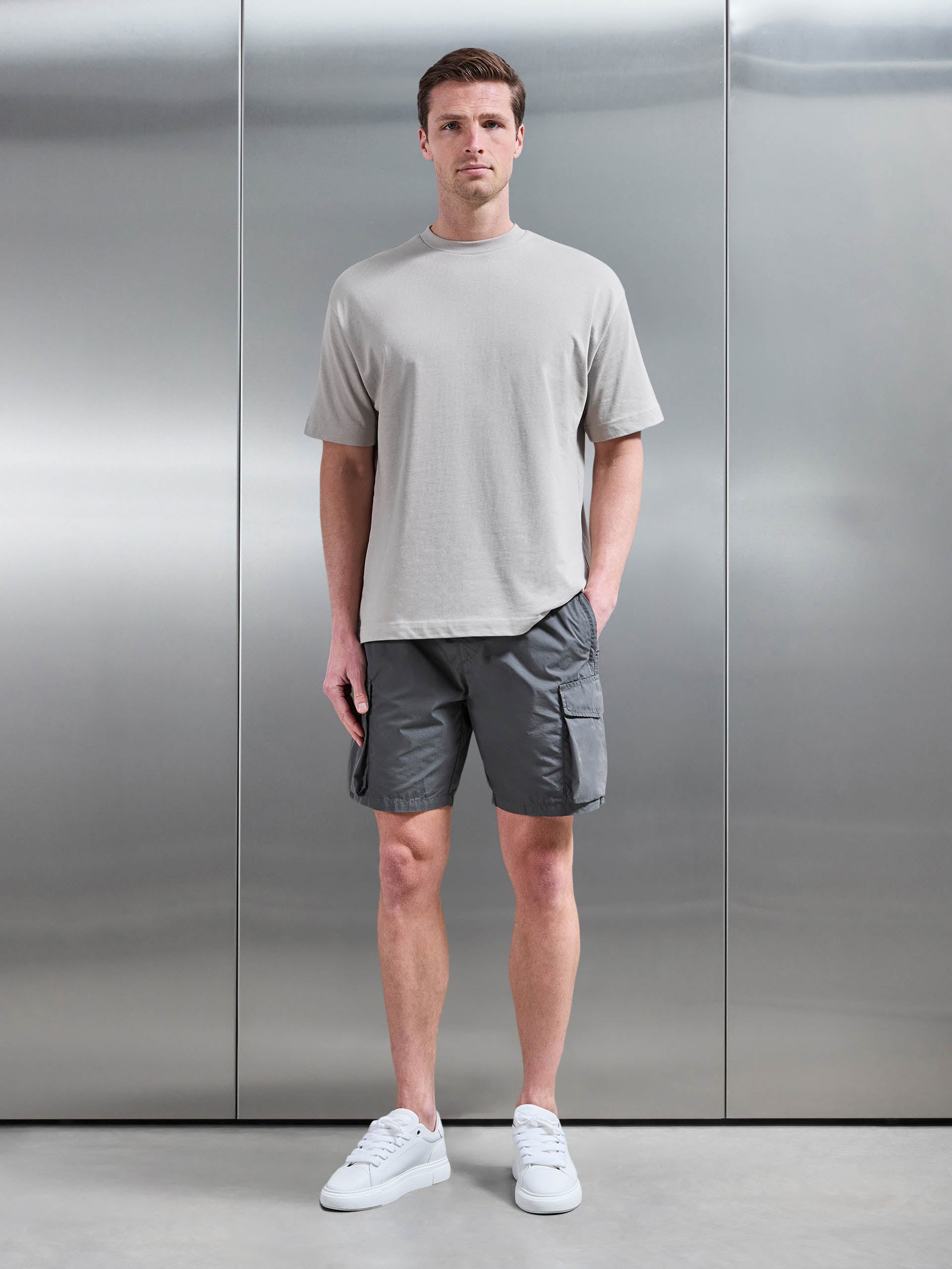 Parachute Cargo Short in Grey