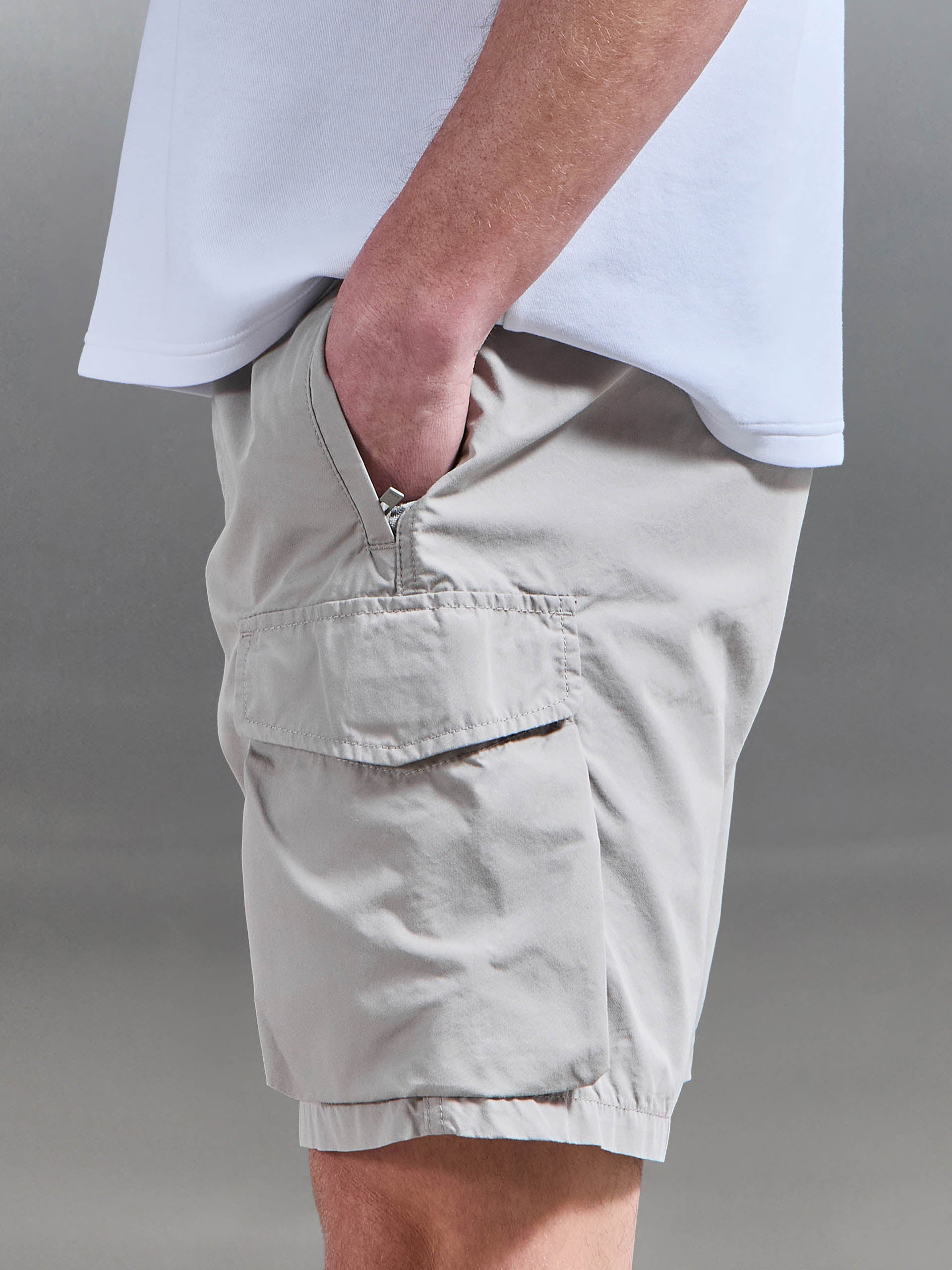 Parachute Cargo Short in Stone