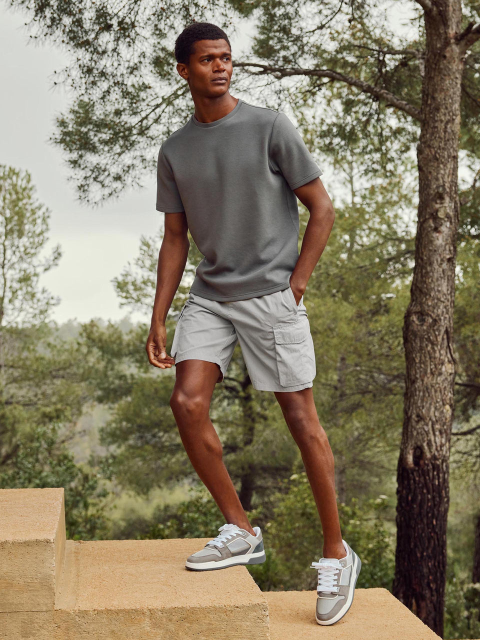Parachute Cargo Short in Stone