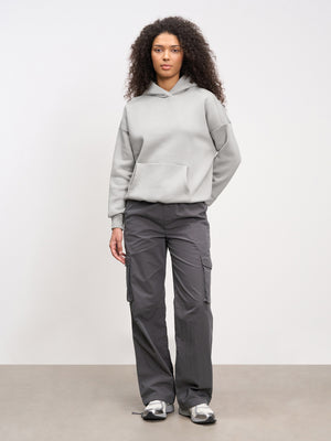 Womens Parachute Cargo Pant in Grey