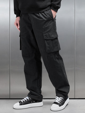 Parachute Cargo Pant in Black
