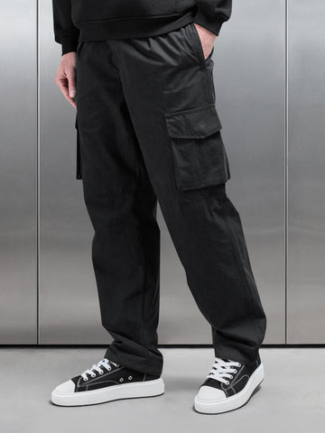 Parachute Cargo Pant in Black