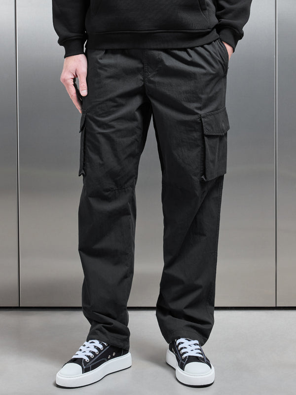 Parachute Cargo Pant in Black