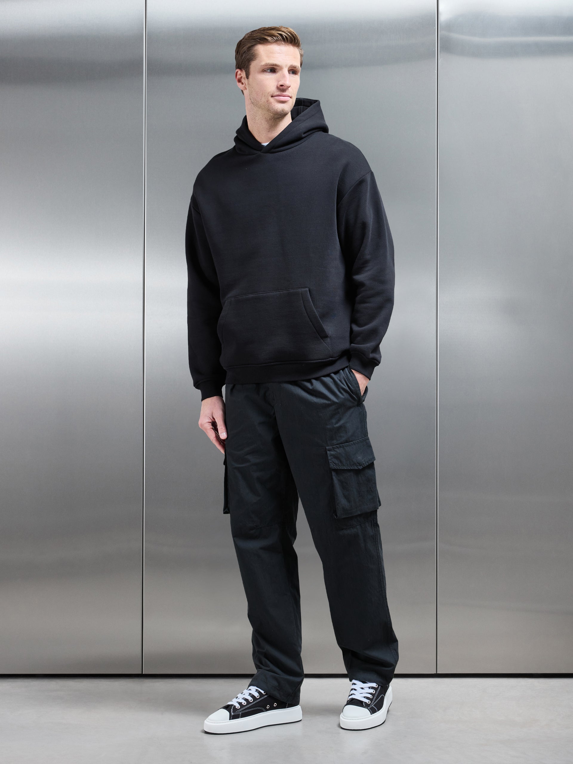 Parachute Cargo Pant in Black