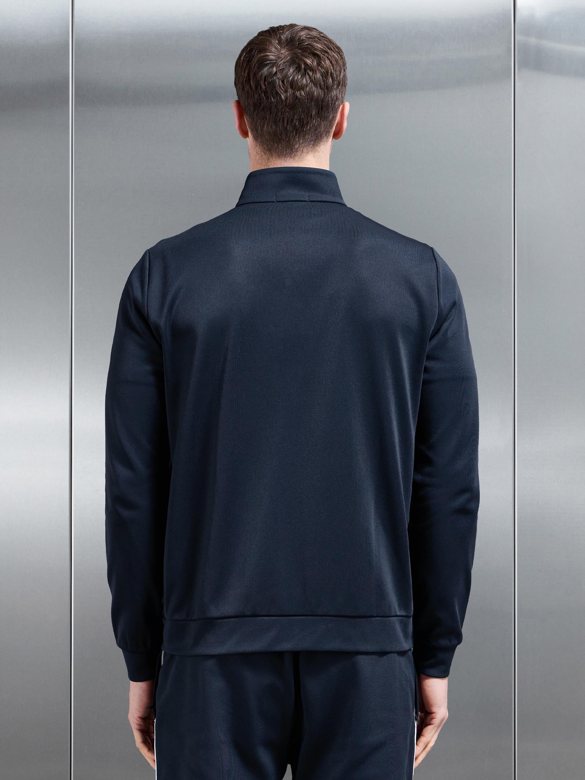 Piping Track Jacket in Navy