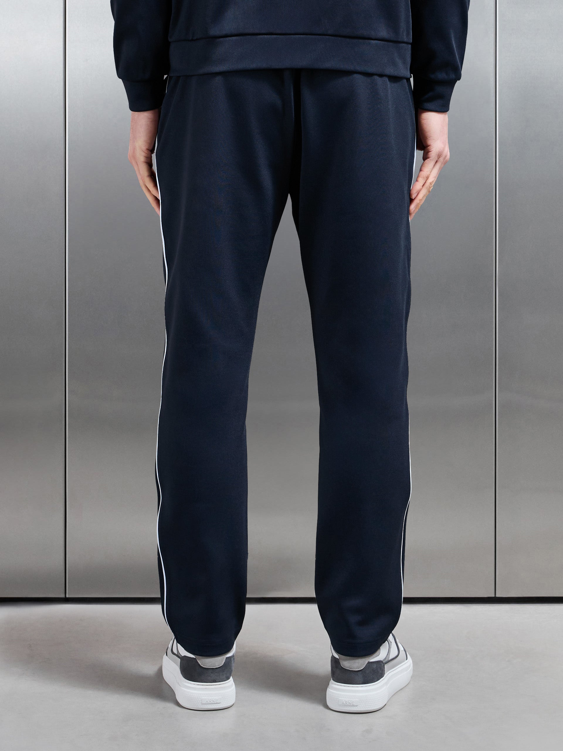 Piping Track Pant in Navy
