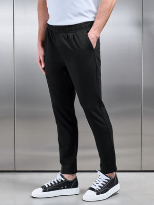 Pleated Drawstring Tailored Trouser in Black