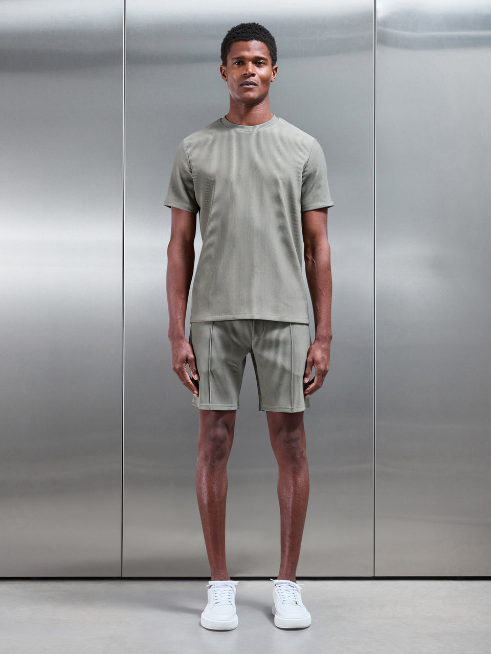 Pleated Short in Sage