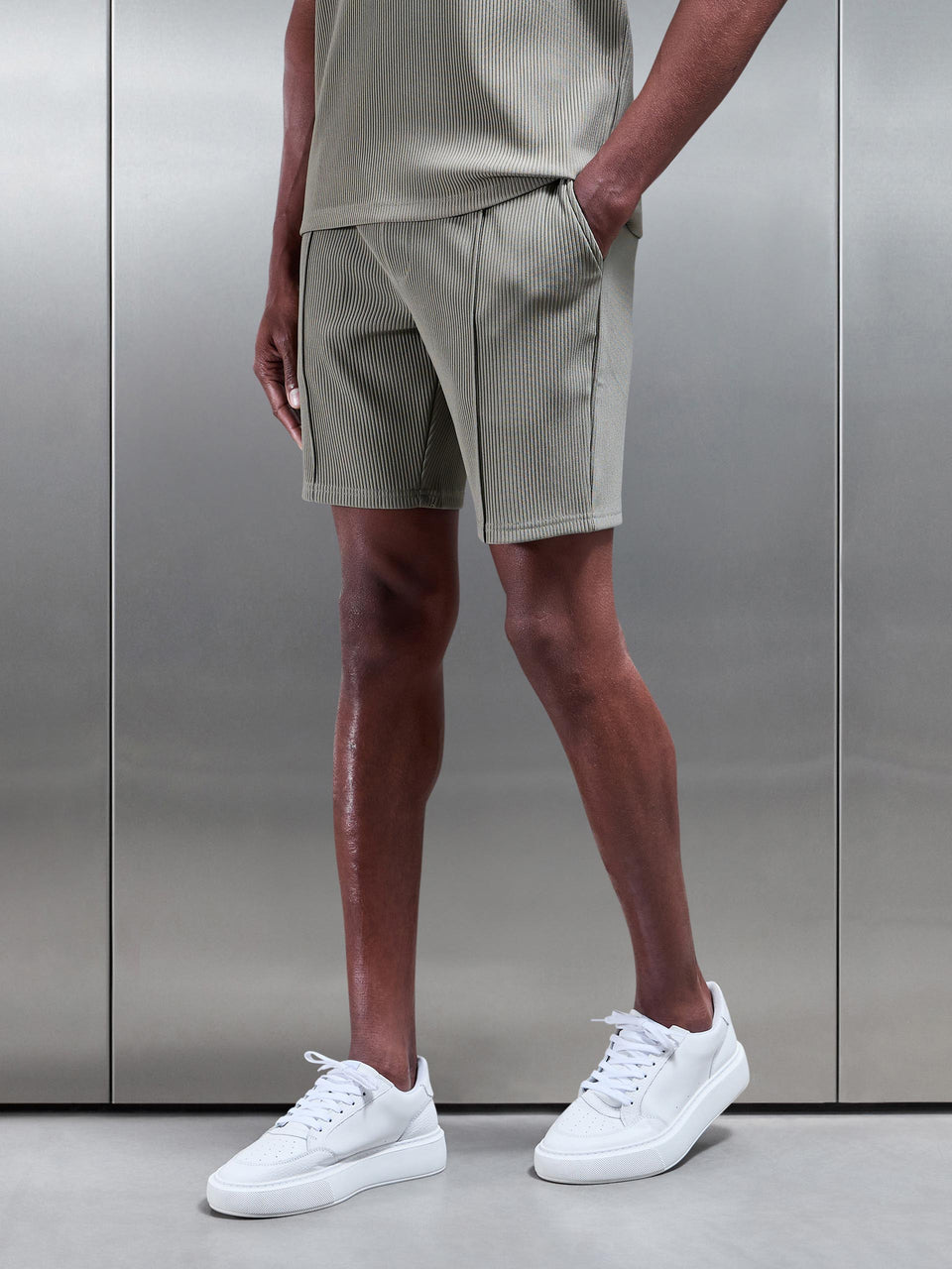Pleated Short in Sage