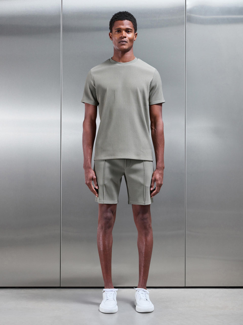 Pleated Short in Sage