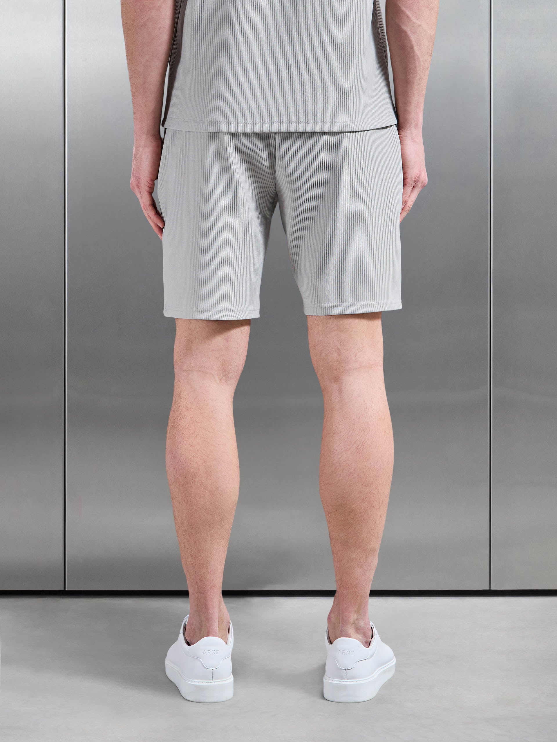 Pleated Short in Stone