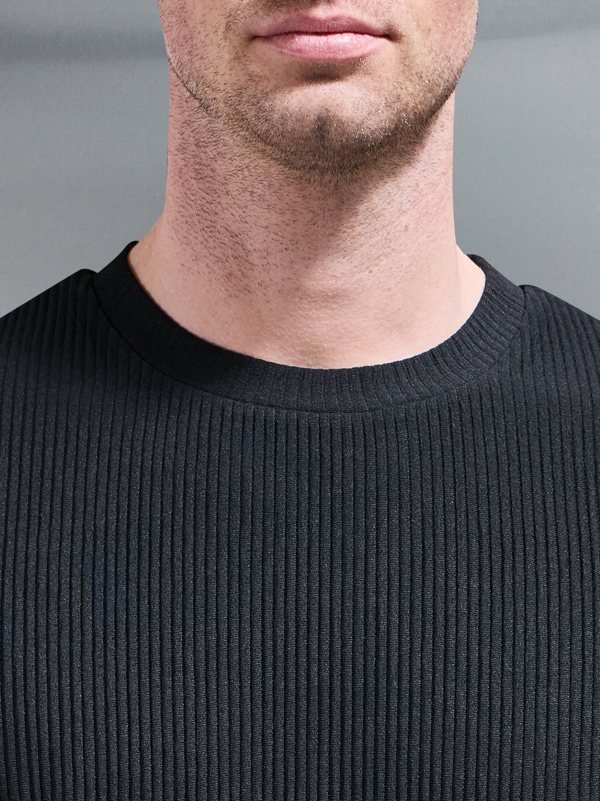 Pleated T-Shirt in Black