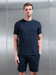 Pleated T-Shirt in Navy