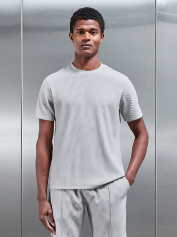 Pleated T-Shirt in Stone