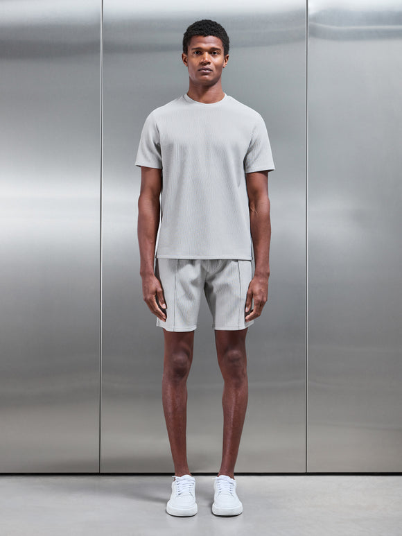 Pleated T-Shirt in Stone