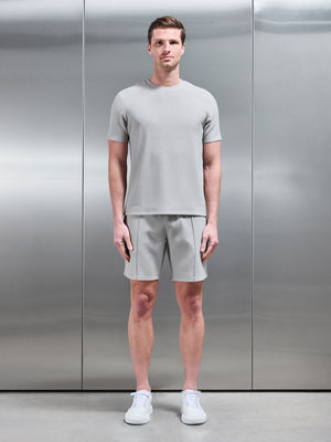 Pleated T-Shirt in Stone