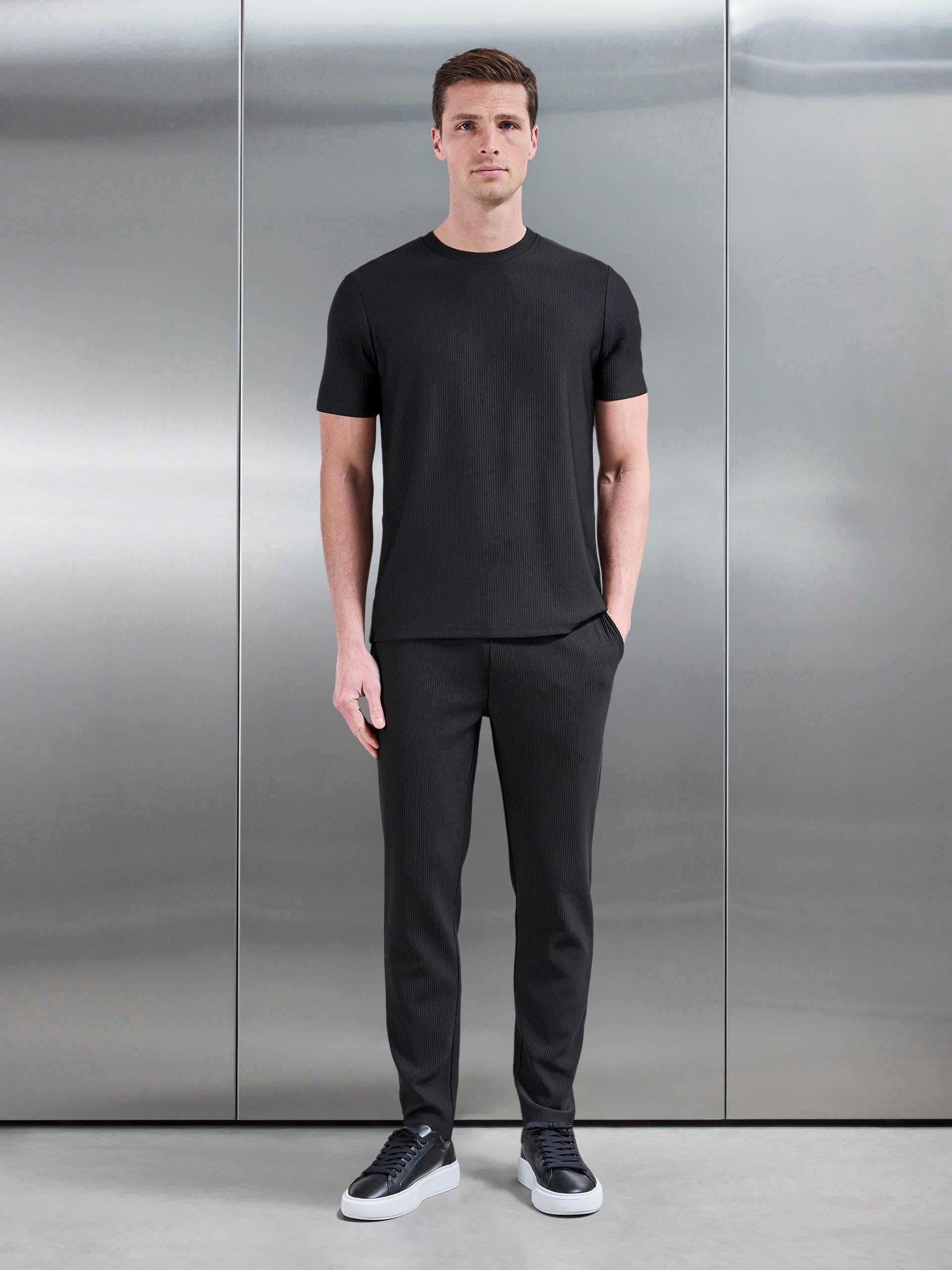 Pleated Trouser in Black